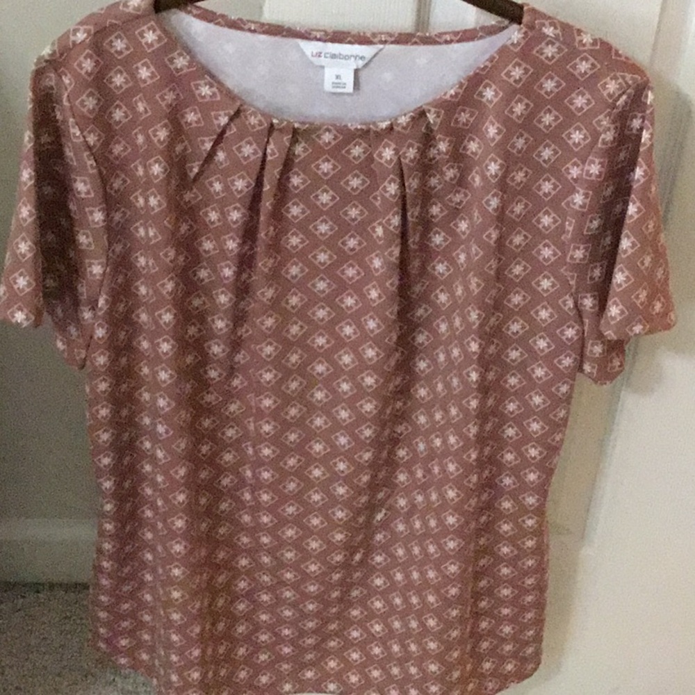Liz Claiborne Women's Brown Patterned Top